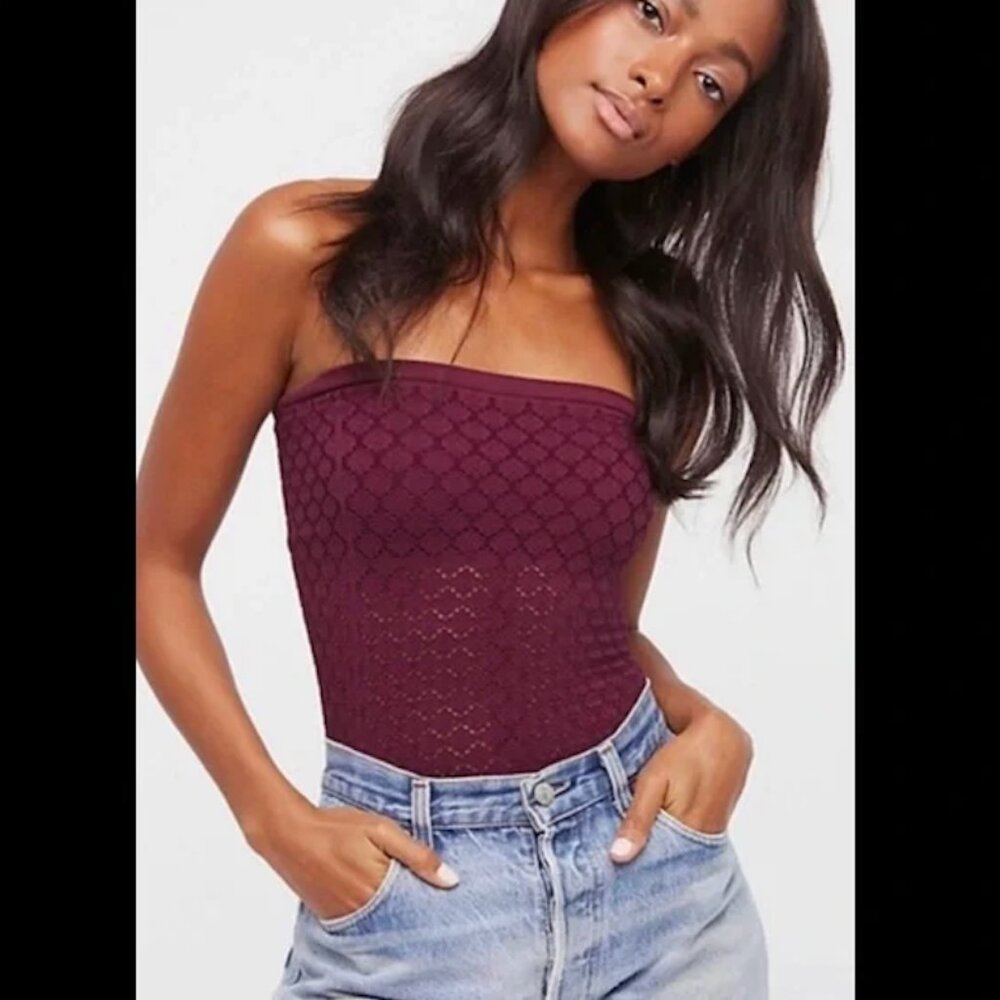 Free People Intimates Diamond Crochet Tube Top